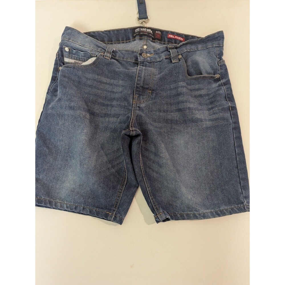 Ecko Unltd Denim Shorts Mens 36 Blue Jorts Baggy Y2K Skater Hop Hop Streetwear